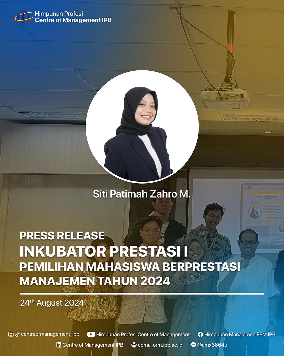 [PRESS RELEASE PILMAPRES 2024: INKUBATOR PRESTASI I PILMAPRES DEPARTEMEN MANAJEMEN 2024]